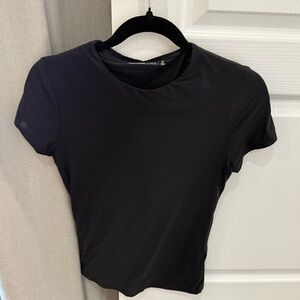 Abercrombie & Fitch Black Matte Seamless Tuckable Baby tee